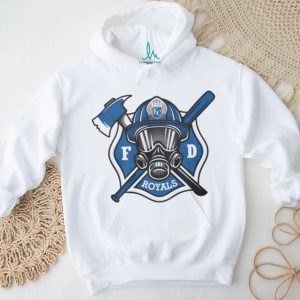 Kansas City Royals Firefighter FD First Responder Baseball Fans Retro Men Women White T Shirt