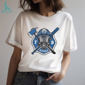 Kansas City Royals Firefighter FD First Responder Baseball Fans Retro Men Women White T Shirt