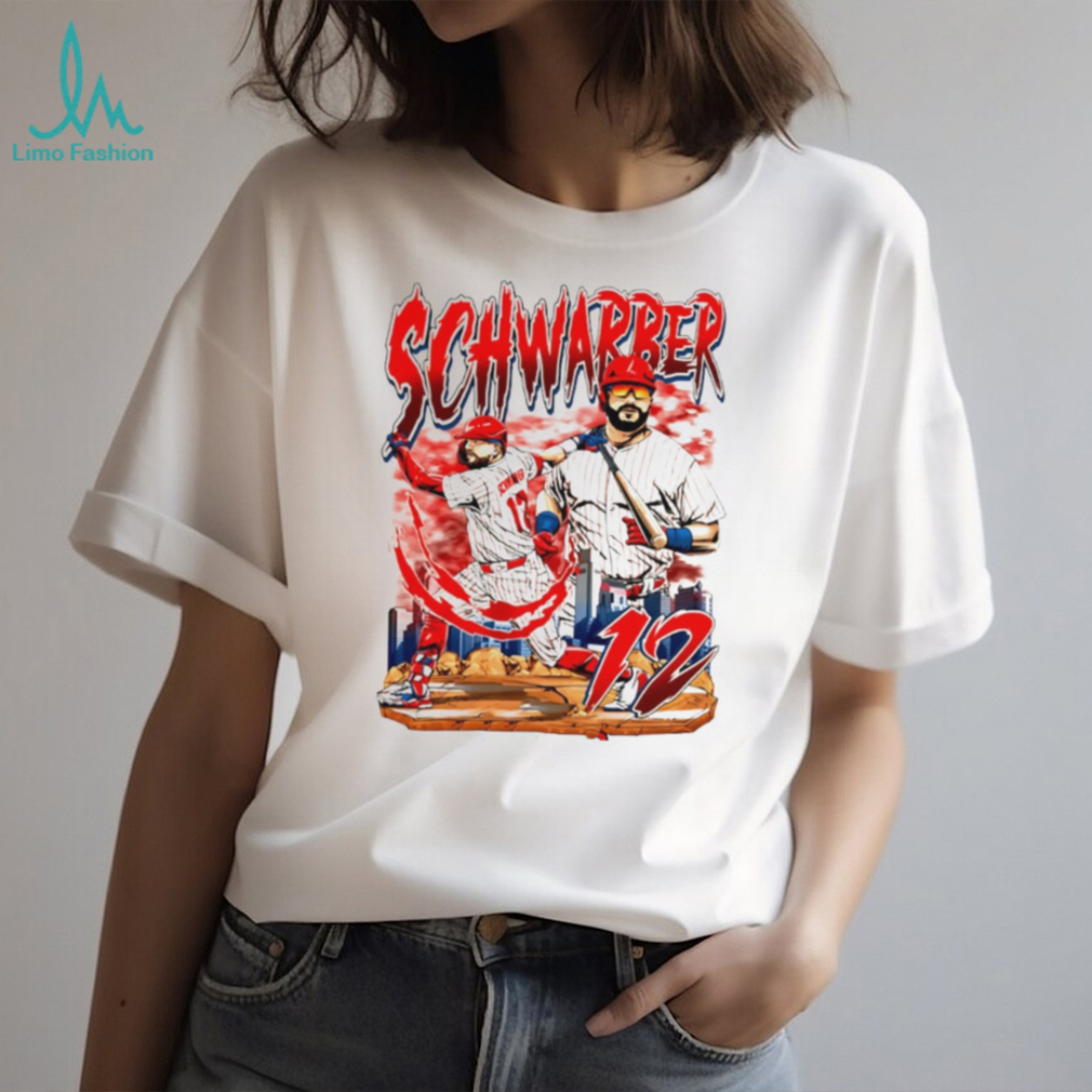 Kyle Schwarber Philadelphia Baseball Player Skyline Retro Style Men Fans T Shirt Kyle Schwarber Philadelphia Baseball Player Skyline Retro Style Men Fans T Shirt