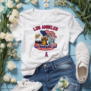 Los Angeles Angels 250th Anniversary 1776 2026 Patriotic Baseball Jersey T Shirt Los Angeles Angels 250th Anniversary 1776 2026 Patriotic Baseball Jersey T Shirt