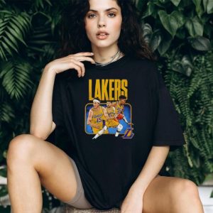 Los Angeles Lakers Reaves, Luka, & Hachimura Trio Graphic T Shirt Los Angeles Lakers Reaves, Luka, & Hachimura Trio Graphic T Shirt