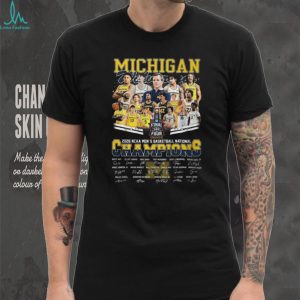 Michigan Wolverines 2026 NCAA Men’s Basketball National Champions Signatures T Shirt Michigan Wolverines 2026 NCAA Men’s Basketball National Champions Signatures T Shirt