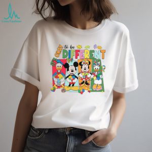 Mickey and Friends It's Okay To Be Different Autism Awareness T Shirt