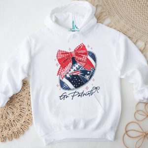New England Patriots Go Patriots Football Bow Design T Shirt