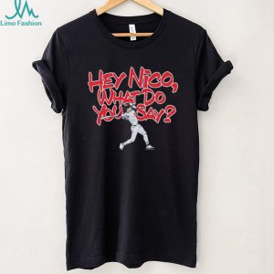Nico Hoerner Hey Nico What Do You Say Baseball Fan Sports T Shirt