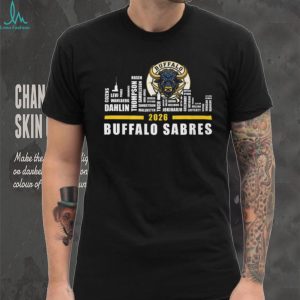 Official Buffalo Sabres 2026 Roster Player Names Skyline T Shirt