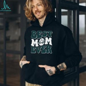 Philadelphia Eagles Best Mom Ever Retro Script Typography Sports Fan Women T Shirt