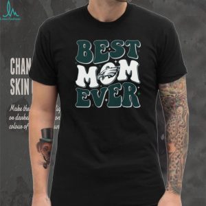 Philadelphia Eagles Best Mom Ever Retro Script Typography Sports Fan Women T Shirt