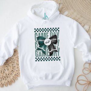 Philadelphia Eagles Game Day Football Bow Coquette 2026 Vintage Style Fans Women T Shirt