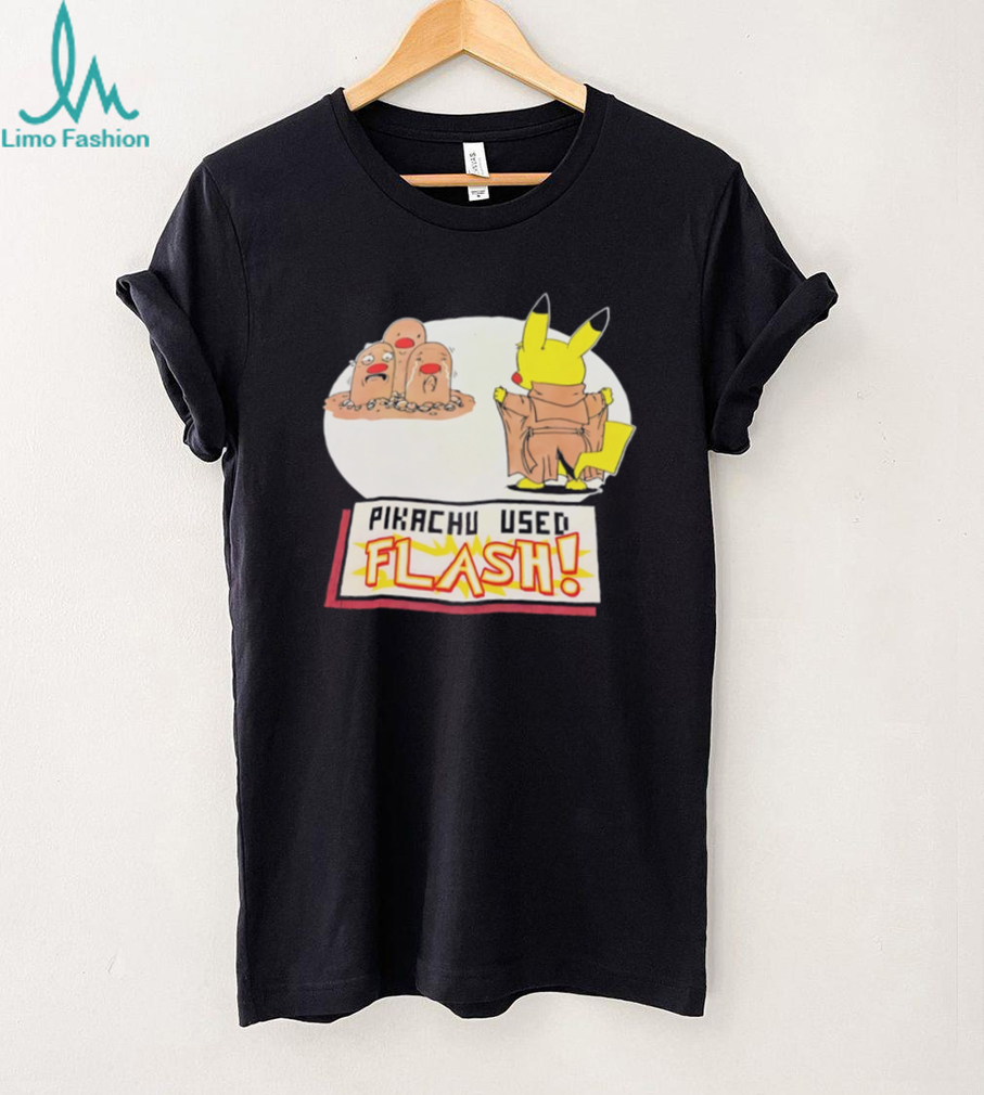 Pikachu Used Flash Funny Diglett Pokemon Parody T Shirt Pikachu Used Flash Funny Diglett Pokemon Parody T Shirt