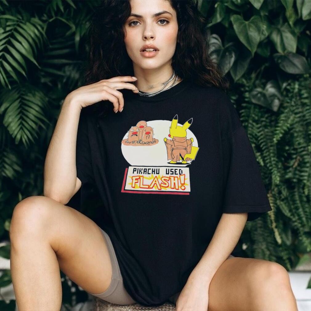 Pikachu Used Flash Funny Diglett Pokemon Parody T Shirt Pikachu Used Flash Funny Diglett Pokemon Parody T Shirt