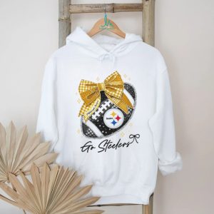 Pittsburgh Slers Gold Bow Coquette Football T Shirt