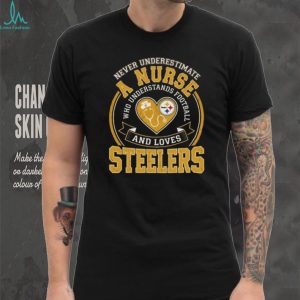 Pittsburgh Steelers Football Nurse Stethoscope Heart Vintage Gold Fan Men Women T Shirt
