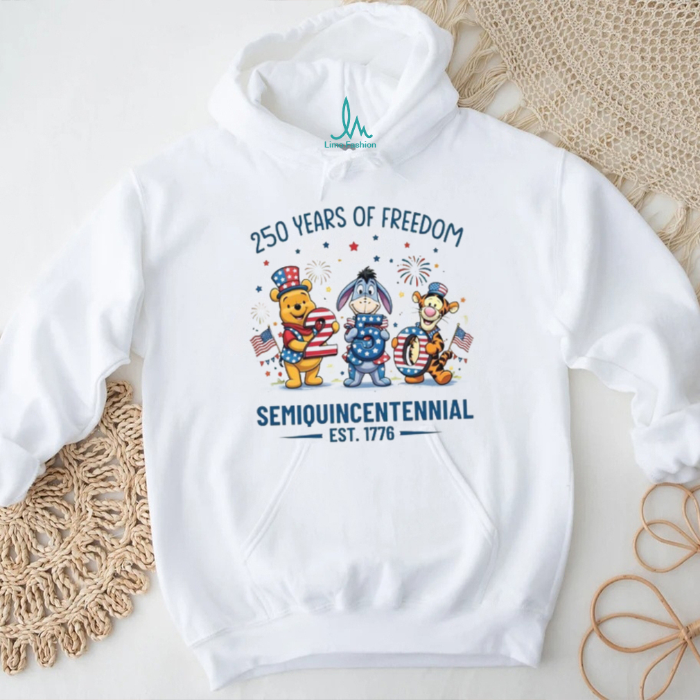 Pooh Eeyore Tigger Semiquincentennial 250 Years of Freedom 2026 T Shirt Pooh Eeyore Tigger Semiquincentennial 250 Years of Freedom 2026 T Shirt