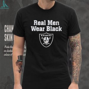 Real Men Wear Black Las Vegas Raiders Football Graphic T Shirt Real Men Wear Black Las Vegas Raiders Football Graphic T Shirt