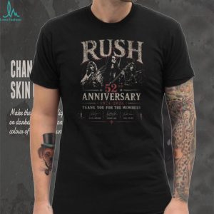 Rush Band 52nd Anniversary 1974 2026 Signatures Tribute T Shirt