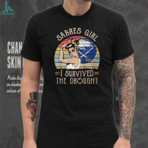 Sabres Girl I Survived The Drought Vintage Buffalo Hockey T Shirt