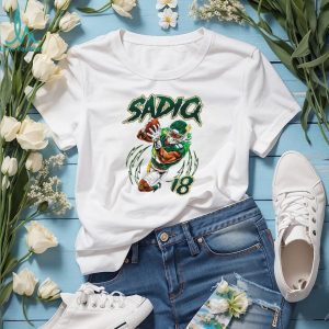 Sadiq White Basketball Player Number 18 Sports Vintage Retro Men Women Fans T Shirt