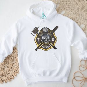 San Diego Padres Fire Department FD Logo Baseball Fans First Responders White T Shirt