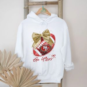 San Francisco 49ers Go 49ers Football Coquette Ribbon T Shirt