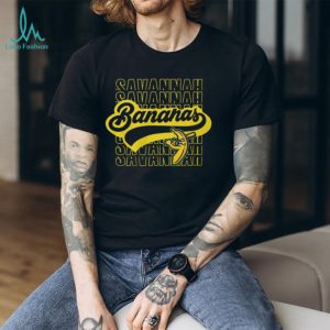 Savannah Bananas Official Yellow Logo Repeat Baseball Graphic T Shirt
