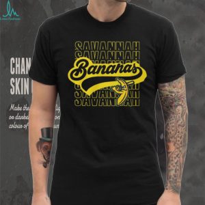 Savannah Bananas Official Yellow Logo Repeat Baseball Graphic T Shirt