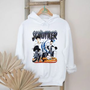 Schuttler 31 Baseball Pitcher City Skyline Vintage Sports Style Fan Apparel Gift for Baseball Fans T Shirt