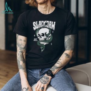 Slackjaw Skull and Snake Est MMXIII Metal Gothic Graphic T Shirt