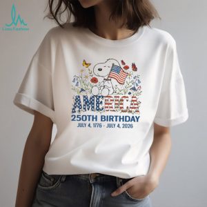 Snoopy America 250th Birthday July 4 1776 2026 Patriotic US Semiquincentennial T Shirt
