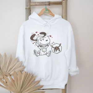 Snoopy Astronaut Space Dance Hearts Retro Cartoon Aesthetic Fan Gift Men Women T Shirt