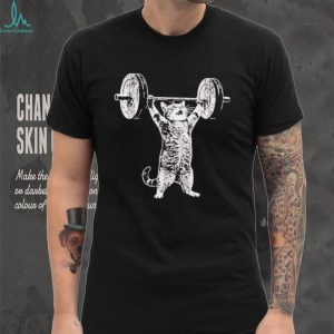 Strong Cat Weightlifting Funny Gym Workout Kitty Vintage Fitness Lover Unisex Men T Shirt