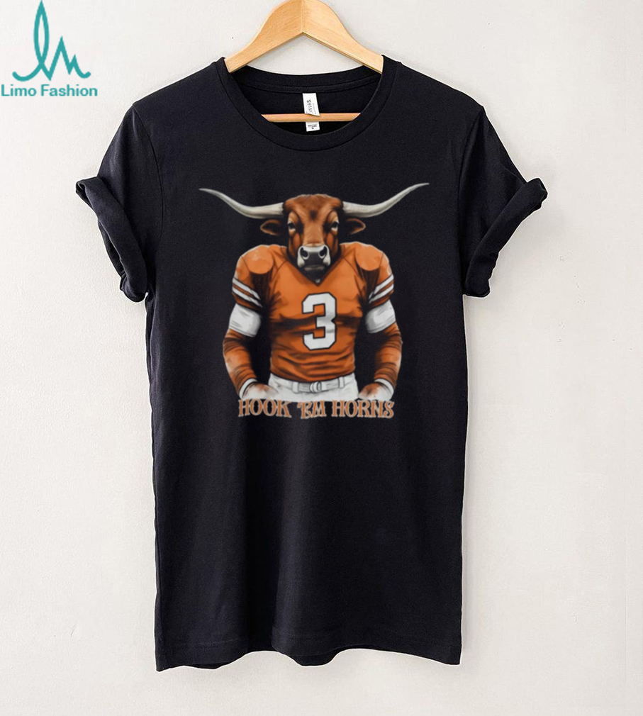 Texas Longhorns #3 Longhorn Mascot Football Jersey Style T Shirt Texas Longhorns #3 Longhorn Mascot Football Jersey Style T Shirt
