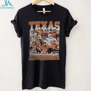 Texas Longhorns Football Legends Collage Vintage Graphic T Shirt