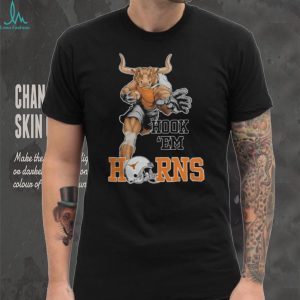 Texas Longhorns Hook 'Em Horns Football Mascot Action Graphic T Shirt