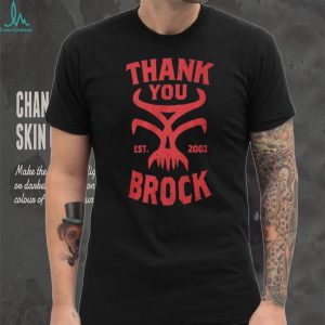 Thank You Brock Est 2002 Red Beast Incarnate Logo Wrestling Fan T Shirt