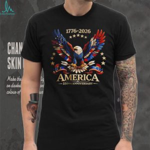 US America 250th Anniversary Independence Day 1776 2026 Bald Eagle Flag Retro T Shirt