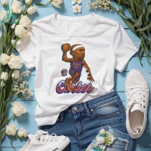 Vince Carter Toronto Raptors 15 Basketball Legend Caricature Retro Sports Fans Men T Shirt