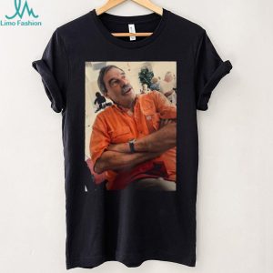 Vintage Photo Man in Orange T Shirt Meme Aesthetic Graphic