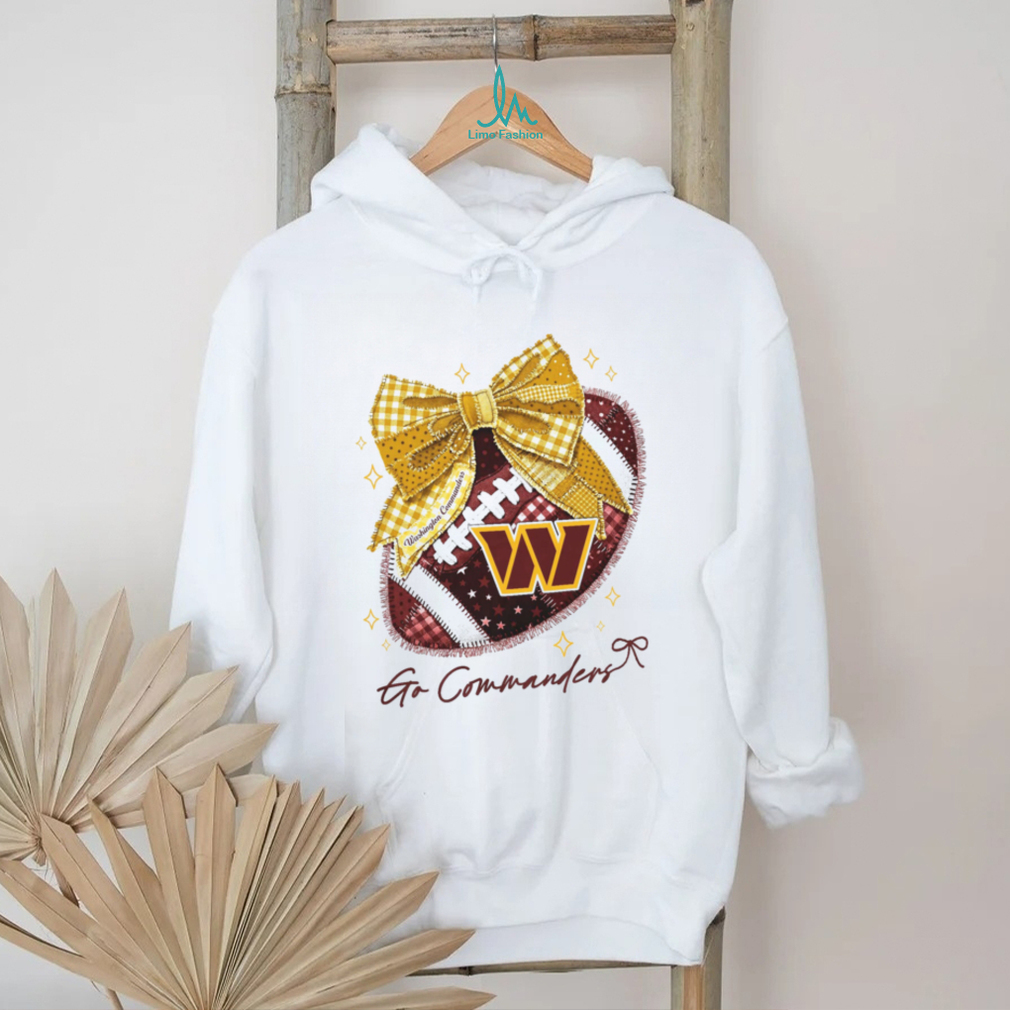 Washington Commanders Go Commanders Football Bow T Shirt Washington Commanders Go Commanders Football Bow T Shirt