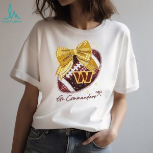 Washington Commanders Go Commanders Football Bow T Shirt