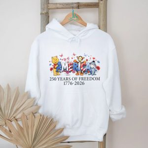 Winnie the Pooh America 250 Years of Freedom 1776 2026 Patriotic T Shirt Design Winnie the Pooh America 250 Years of Freedom 1776 2026 Patriotic T Shirt Design