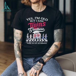 Yes I’m Old But I Saw Twins Greatness Minnesota Baseball Abbey Road T Shirt