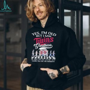Yes I’m Old But I Saw Twins Greatness Minnesota Baseball Abbey Road T Shirt
