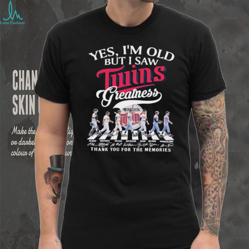 Yes I’m Old But I Saw Twins Greatness Minnesota Baseball Abbey Road T Shirt Yes I’m Old But I Saw Twins Greatness Minnesota Baseball Abbey Road T Shirt