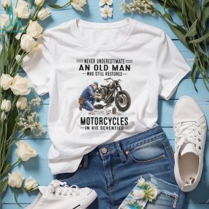70s Motorcycle Mechanic Old Man Repair T Shirt