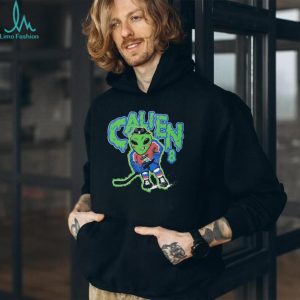 Alien Hockey Player Mascot Funny Slime Graphic T Shirt