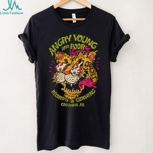 Angry Young and Poor Leopard Punk Record Shop T Shirt (1)