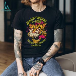 Angry Young and Poor Leopard Punk Record Shop T Shirt (1)