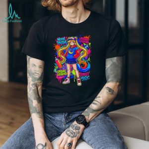 Anime Streetwear Girl Graffiti Moon Prism Style T Shirt