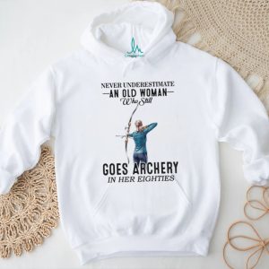 Archery Old Woman Eighties Bow Hunter Athlete Graphic T Shirt